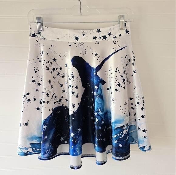 Blackmilk x Lora Zombie Cosmic Unicorn Velvet Mini Skirt Medium - Picture 3 of 6